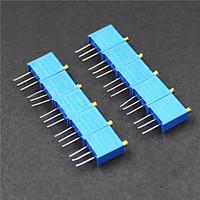 3296 potentiometer 3 pin 10kohm adjustable resistors blue 10 pcs