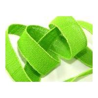 32mm Wired Edge Hessian Ribbon Lime Green