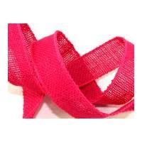 32mm Wired Edge Hessian Ribbon Fuchsia Pink