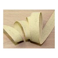 32mm Wired Edge Hessian Ribbon Ivory