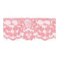 32mm essential trimmings delicate nylon lace trimming salmon pink