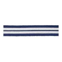 32mm simplicity striped belting webbing trimming navy white