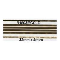 32mm Bowtique Strips Ribbon 4m Gold