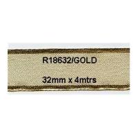 32mm bowtique metallic ribbon 4m gold