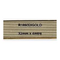 32mm Bowtique Metallic Stripe Ribbon 4m Gold