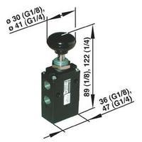 3/2-way Mechanically operated pneumatic valve Norgren 03060402 G 1/4 Enclosure material Aluminium