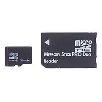 32GB Class 6 MicroSDHC Memory Card and Memory Stick PRO Duo Adapter