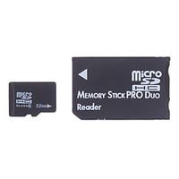 32gb class 6 microsdhc memory card and memory stick pro duo adapter