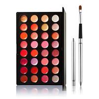 32-Color Tinted Lipstick Lip Gloss Makeup Palette 1 PCS Lip brush