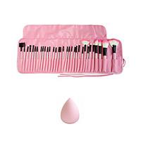 32pcs makeup brushes set synthetic hair professional eco friendly port ...