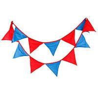 32m 12flags double color banner pennant cotton bunting banner booth pr ...