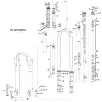 32mm 2 Piece Rockshox Retaining Rings For Upper Tube