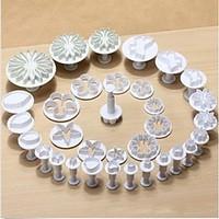 33Pcs Fondant Cake Decorating Sugarcraft Plunger Cutter Tools Mold Mould Cookies