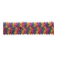 33mm Simplicity Elastic Rainbow Metallic Sequin Trimming Multicoloured