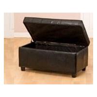 33f12pu black faux leather medium sized bench with storage ottoman