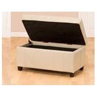 33f12l putty bonded leather medium sized bench with storage ottoman