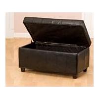 33f12l black bonded leather medium sized bench with storage ottoman