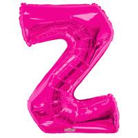 34 pink letter z foil balloon