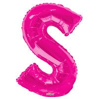 34 pink letter s foil balloon