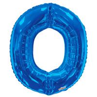 34 blue letter o foil balloon