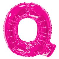 34 pink letter q foil balloon