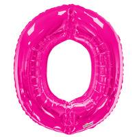 34 pink letter o foil balloon