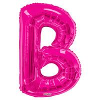 34 pink letter b foil balloon