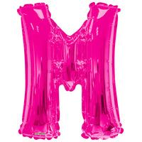 34 pink letter m foil balloon