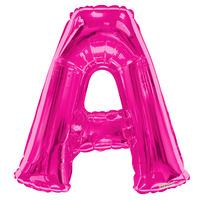 34 pink letter a foil balloon