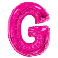 34\" Pink Letter G Foil Balloon