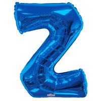 34 blue letter z foil balloon