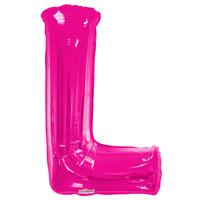 34\" Pink Letter L Foil Balloon