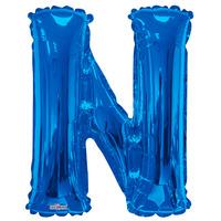 34\" Blue Letter N Foil Balloon