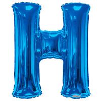 34\" Blue Letter H Foil Balloon