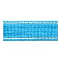 34mm Knitted Belting Webbing Turquoise