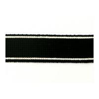 34mm Knitted Belting Webbing Black