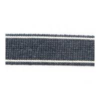 34mm Knitted Belting Webbing Jeans Blue