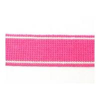 34mm Knitted Belting Webbing Pink