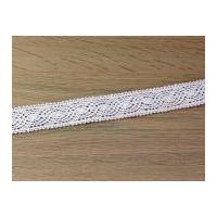 34mm Vintage Style Cotton Crochet Lace Trimming White