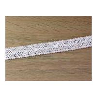 34mm vintage style cotton crochet lace trimming white