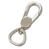 34 nickel plated loop swivel eye spring snap