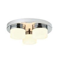 34200 Pure Triple Round Plate Bathroom Chrome Ceiling Light