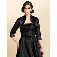 3/4 Sleeve Satin Wedding Evening Jackets (More Colors Available) Bolero Shrug