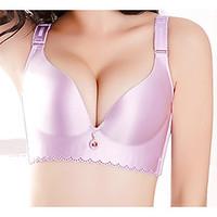 34 cup bras double strap wireless detachable straps nylon