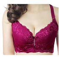 34 cup bras double strap lace bras underwire bra detachable straps cot ...