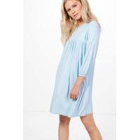 34 sleeve smock dress bluebell