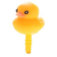 3.5mm Yellow Cartoon Duck Style Anti-dust Plug for iPhone 5/5S and Others