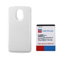 3500mAh Rechargeable Li-ion Battery High Capacity Replacement + White Back Cover for Samsung Galaxy EB-L1F2HVU Nexus I9250 Nexus Prime