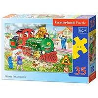 35pc Green Locomotive Jigsaw Puzzle