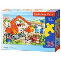 35pc Orange Excavator Jigsaw Puzzle